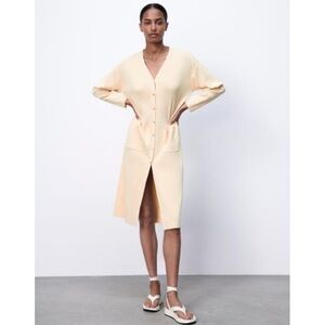 Zara oversized knit cardigan dress